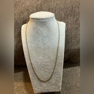 Plain/simple vintage about/approximately 16inches dainty 14k Gold Chain Necklace